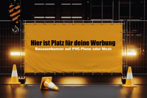 Bauzaunbanner drucken - Bauzaunplane auf PVC-Banner oder Meshbanner