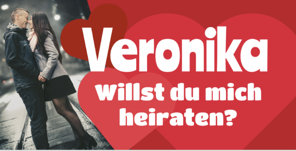 Willst du mich heiraten - Werbebanner montagefertig für den perfekten Heiratsantrag