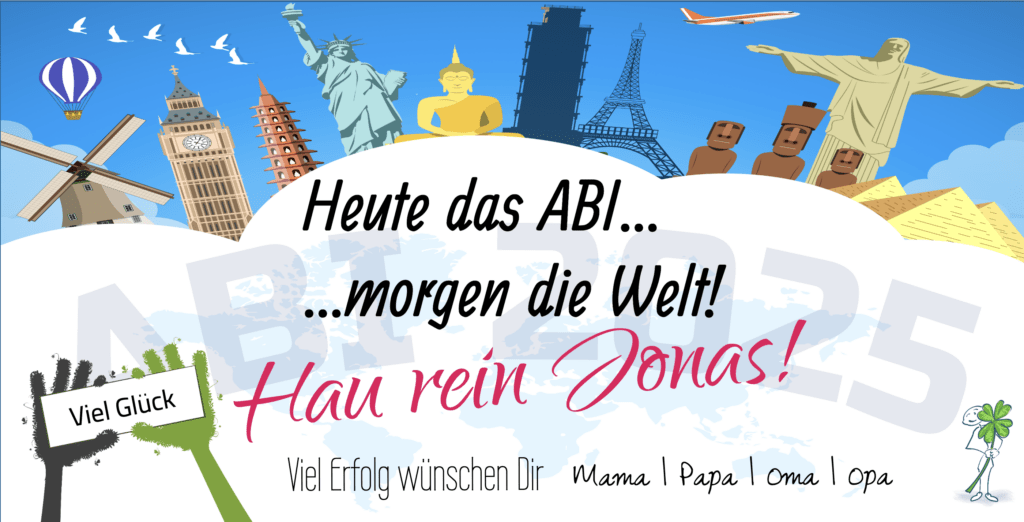 abibanner-abiplakate-abiposter-weltreise-abi2025 Abibanner gestalten - Weltreise - Abiposter individuell anpassen und einfach online gestalten