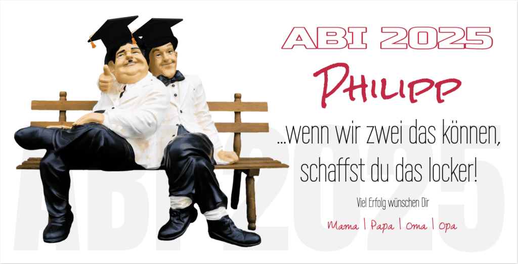 abibanner-dick-und-doof-abiplakat-abiposter Abiposter Motivation zum online gestalten