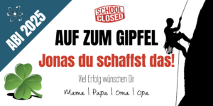 Abiplakat Auf zum Gipfel für die individuelle Gestaltung