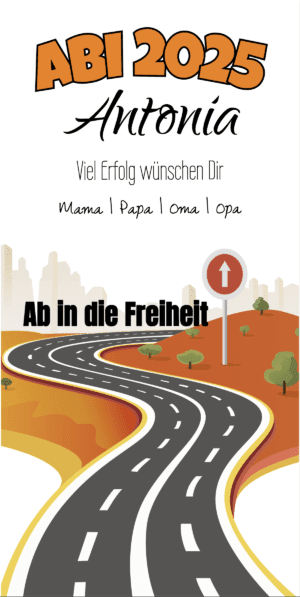 Abiturbanner - Abiplakat Ab in die Freiheit