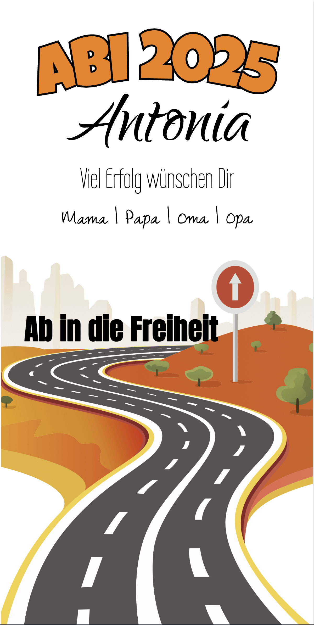 Abiturbanner - Abiplakat Ab in die Freiheit