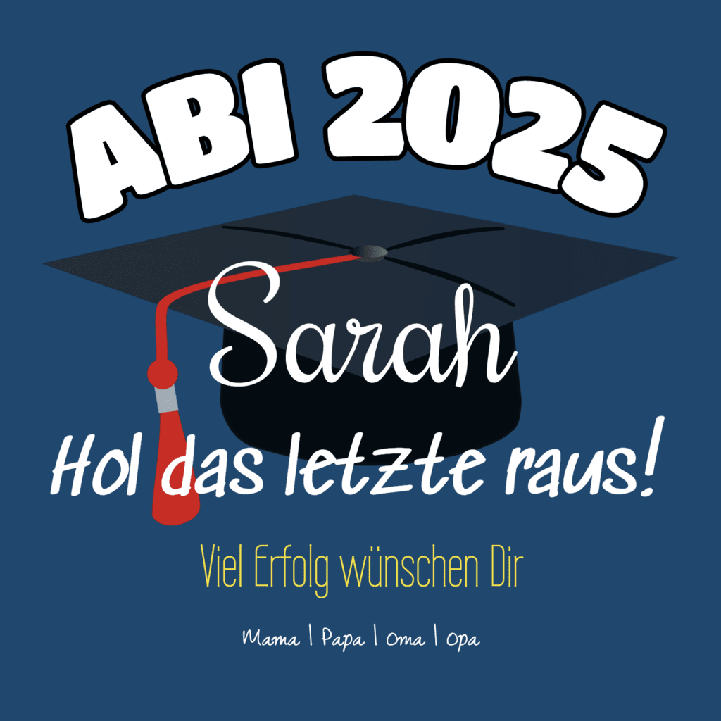 abiplakate-drucken-abibanner Abiplakat bestellen - Abibanner blauer Hintergrund mit Hol das letzte raus