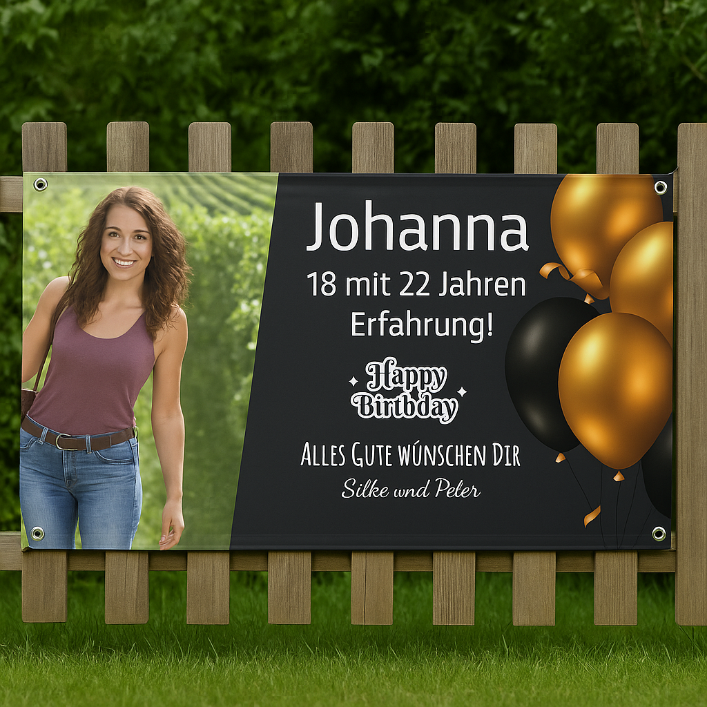 40-geburtstag-geburtstagsbanner-bannerdruck-werbebanner Geburtstags-Poster zum 40 Geburtstag – individuell gestalten mit Text