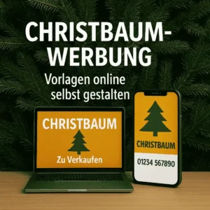 Christbaum Werbung – festliche Banner und Plakate für Weihnachten