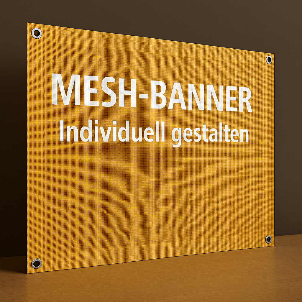 Mesh – winddurchlässiges Bannergewebe mit umlaufenden Ösen