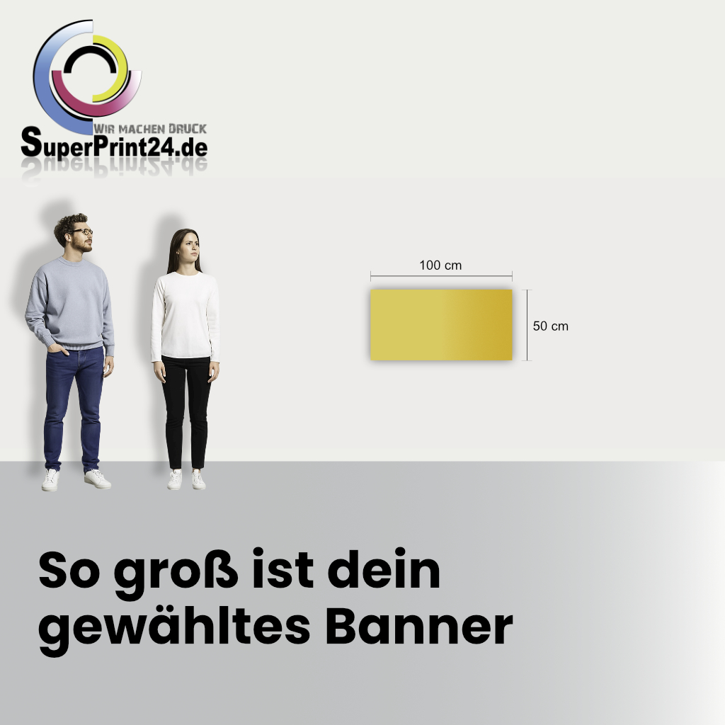 Werbebanner 100x50cm gestalten – ideal für Aktionen & Hinweise – Bild 2